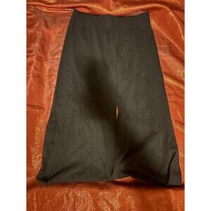 Zara Pants Womens XL Black Wide Leg Cropped Elastic Waist Comfy Lounge Trousers